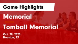Memorial  vs Tomball Memorial  Game Highlights - Oct. 28, 2023