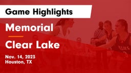 Memorial  vs Clear Lake  Game Highlights - Nov. 14, 2023