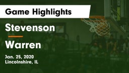 Stevenson  vs Warren Game Highlights - Jan. 25, 2020