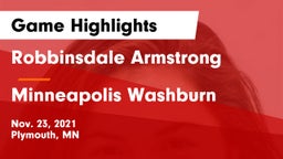 Robbinsdale Armstrong  vs Minneapolis Washburn  Game Highlights - Nov. 23, 2021