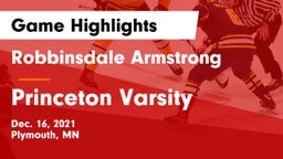 Robbinsdale Armstrong  vs Princeton Varsity Game Highlights - Dec. 16, 2021