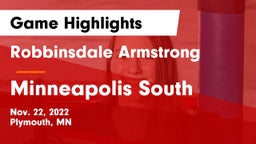 Robbinsdale Armstrong  vs Minneapolis South  Game Highlights - Nov. 22, 2022