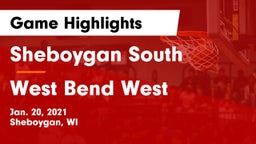 Sheboygan South  vs West Bend West  Game Highlights - Jan. 20, 2021