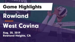 Rowland  vs West Covina  Game Highlights - Aug. 20, 2019