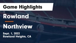 Rowland  vs Northview Game Highlights - Sept. 1, 2022