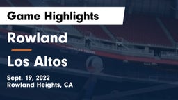 Rowland  vs Los Altos  Game Highlights - Sept. 19, 2022