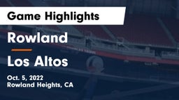 Rowland  vs Los Altos Game Highlights - Oct. 5, 2022