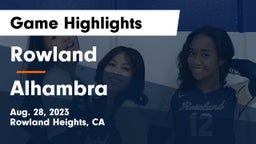 Rowland  vs Alhambra Game Highlights - Aug. 28, 2023