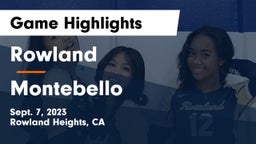 Rowland  vs Montebello Game Highlights - Sept. 7, 2023