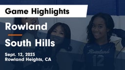 Rowland  vs South Hills  Game Highlights - Sept. 12, 2023