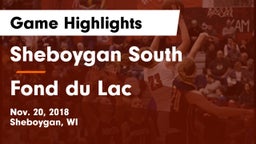 Sheboygan South  vs Fond du Lac  Game Highlights - Nov. 20, 2018