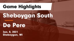 Sheboygan South  vs De Pere  Game Highlights - Jan. 8, 2021