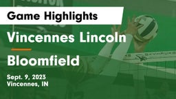 Vincennes Lincoln  vs Bloomfield  Game Highlights - Sept. 9, 2023
