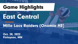 East Central  vs Mille Lacs Raiders (Onamia HS) Game Highlights - Oct. 28, 2022