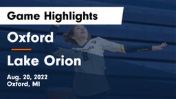 Oxford  vs Lake Orion  Game Highlights - Aug. 20, 2022