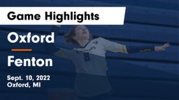 Oxford  vs Fenton  Game Highlights - Sept. 10, 2022