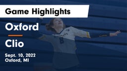 Oxford  vs Clio  Game Highlights - Sept. 10, 2022