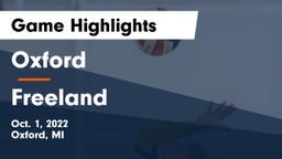 Oxford  vs Freeland  Game Highlights - Oct. 1, 2022