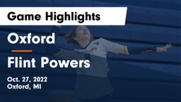 Oxford  vs Flint Powers Game Highlights - Oct. 27, 2022