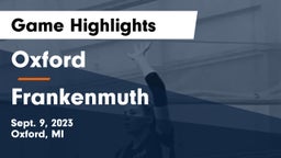 Oxford  vs Frankenmuth Game Highlights - Sept. 9, 2023