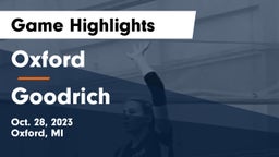 Oxford  vs Goodrich Game Highlights - Oct. 28, 2023