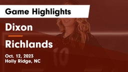Dixon  vs Richlands  Game Highlights - Oct. 12, 2023