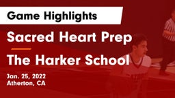 Sacred Heart Prep  vs The Harker School Game Highlights - Jan. 25, 2022