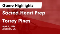 Sacred Heart Prep  vs Torrey Pines Game Highlights - April 5, 2024