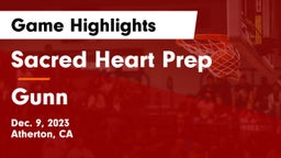 Sacred Heart Prep  vs Gunn  Game Highlights - Dec. 9, 2023