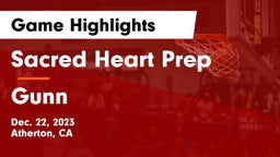Sacred Heart Prep  vs Gunn  Game Highlights - Dec. 22, 2023
