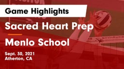Sacred Heart Prep  vs Menlo School Game Highlights - Sept. 30, 2021