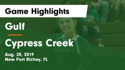 Gulf  vs Cypress Creek Game Highlights - Aug. 28, 2019