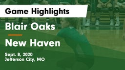 Blair Oaks  vs New Haven  Game Highlights - Sept. 8, 2020