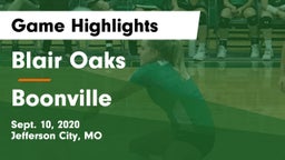 Blair Oaks  vs Boonville  Game Highlights - Sept. 10, 2020