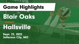 Blair Oaks  vs Hallsville  Game Highlights - Sept. 22, 2022