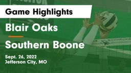 Blair Oaks  vs Southern Boone  Game Highlights - Sept. 26, 2022