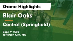 Blair Oaks  vs Central  (Springfield) Game Highlights - Sept. 9, 2023