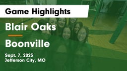 Blair Oaks  vs Boonville  Game Highlights - Sept. 7, 2023