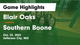 Blair Oaks  vs Southern Boone  Game Highlights - Oct. 23, 2023