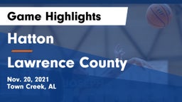 Hatton  vs Lawrence County  Game Highlights - Nov. 20, 2021