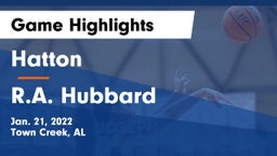 Hatton  vs R.A. Hubbard   Game Highlights - Jan. 21, 2022