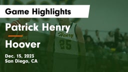 Patrick Henry  vs Hoover  Game Highlights - Dec. 15, 2023