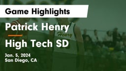 Patrick Henry  vs High Tech SD Game Highlights - Jan. 5, 2024