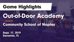 Out-of-Door Academy  vs Community School of Naples Game Highlights - Sept. 17, 2019