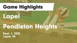 Lapel  vs Pendleton Heights  Game Highlights - Sept. 1, 2020