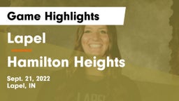 Lapel  vs Hamilton Heights  Game Highlights - Sept. 21, 2022