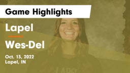 Lapel  vs Wes-Del  Game Highlights - Oct. 13, 2022