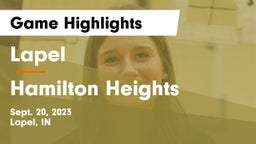 Lapel  vs Hamilton Heights  Game Highlights - Sept. 20, 2023