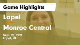 Lapel  vs Monroe Central  Game Highlights - Sept. 25, 2023