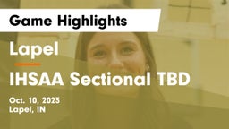 Lapel  vs IHSAA Sectional TBD Game Highlights - Oct. 10, 2023